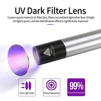 Linterna UV de Doble Modo de Acero Inoxidable DUNFBIRD, Luz Negra de 365nm, Alcance de Haz de 3 1, Multifunción, Aleación de Aluminio