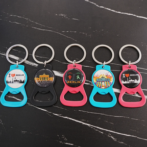 Diseño de fábrica, logotipo personalizado de la empresa, nombre, sublimación, recuerdo, Abrebotellas de Metal epoxi, llavero, barra de cerveza, llavero - Product Image 3