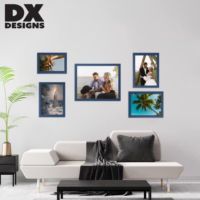 Cadre photo en bois bleu, 4x6 5x7 8x10 11x14 12x16 24x36 pouces A3 A4 avec plexiglas, à suspendre au mur et à poser sur table pour la maison
