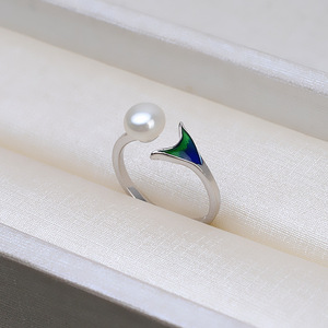 Bague ouverte en argent S925 pour femme, réglable, accessoires de perles DIY avec support vide, taille 115, forme de numéro, incrustation - Product Image 3