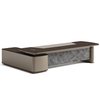 Bureau de direction de luxe pour PDG, mobilier de bureau, bureau de direction en forme de L pour chef d'entreprise