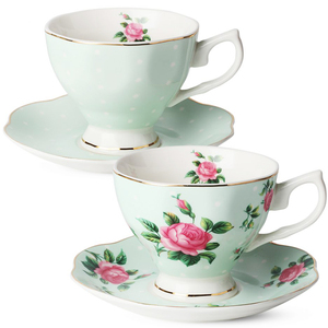 <span class=keywords><strong>Tazze</strong></span> <span class=keywords><strong>da</strong></span> tè e piattini rotondi bianchi all'ingrosso personalizzati di alta qualità in ceramica Peony coffee teacups e piattini - Product Image 2