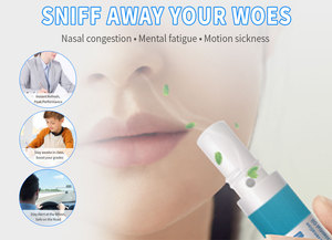 OEM SYAAO inhalador nasal doble raíz de jengibre geranio menta PP plástico + mecha de algodón cuidado de la salud Cuidado Personal respiración fresca - Product Image 5
