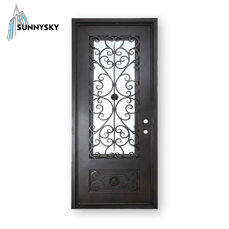 Customized size balcony french iron safety door design