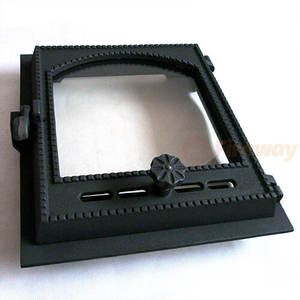 Puerta de Hierro Fundido para Estufa Exterior con Vidrio Resistente al Calor para Estufa de <span class=keywords><strong>Leña</strong></span> - Product Image 2