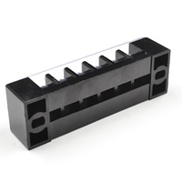 Bloc de bornes à barrière QTB-1006 17,5A 1,5mm² à 6 positions, bande de bornes à vis pour connexion de fils électriques