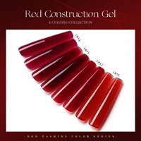 Ensemble de vernis à ongles populaire de la série 4 couleurs - Vernis à ongles gel architectural rouge. Vente directe du fabricant.