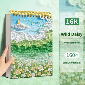 Cuaderno de Dibujo de Espiral Grueso A4 de Cuatro Estaciones, Papel para Dibujar con Pintura Gouache 8K, Papel para Garabatear, Venta al por Mayor - Product Image 6