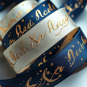 Cinta de Embalaje de Lujo INFFY al por Mayor, Cinta de Grosgrain Suave con Logotipo Personalizado en 3D, Regalos de Cumpleaños - Product Image 4