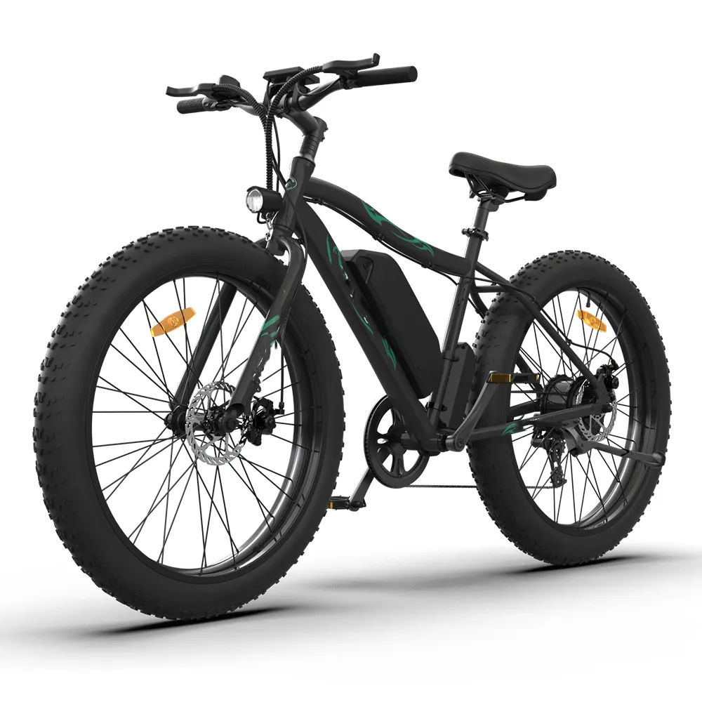 모든 지형 36V 500 와트 후방 모터 전원 13Ah 리튬 배터리 Ebike 26*4.0 인치 팻 타이어 전기 산악 자전거 자전거 미국에서