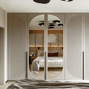 Armoire sur mesure BALOM du sol au plafond, ensemble de meubles de chambre à coucher avec porte à charnières, meubles de chambre à coucher prêts à assembler - Product Image 5