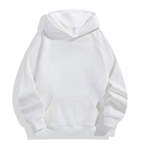 600G <b>Silver</b> Fox Fleece Batwing Sleeve Pullover Hoodie Unisex for Men Women - Product Image 4