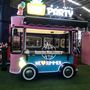 Carrito de Comida Eléctrico Personalizado, Moderno, con Iluminación LED, para Negocios de Té de Burbujas y Bebidas de Frutas - Product Image 2