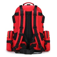 Sac de premiers secours tactique imperméable de survie d'urgence rouge personnalisé BEARKY avec bandes réfléchissantes, fermeture éclair, grande capacité, pour la nature sauvage