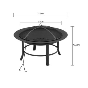 Liquidación B2B: Brasero de Acero para Exteriores, Parrilla para Asar, Brasero para Leña, para Acampar, Jardín y Cocinar - Product Image 3