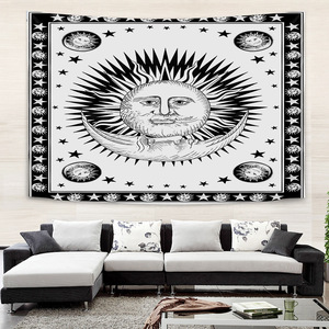 Sol Dios Boho Arte Espiritual colgante de pared diseño personalizado Boho poliéster <span class=keywords><strong>tapiz</strong></span> para decoración de sala de estar técnica tejida - Product Image 4