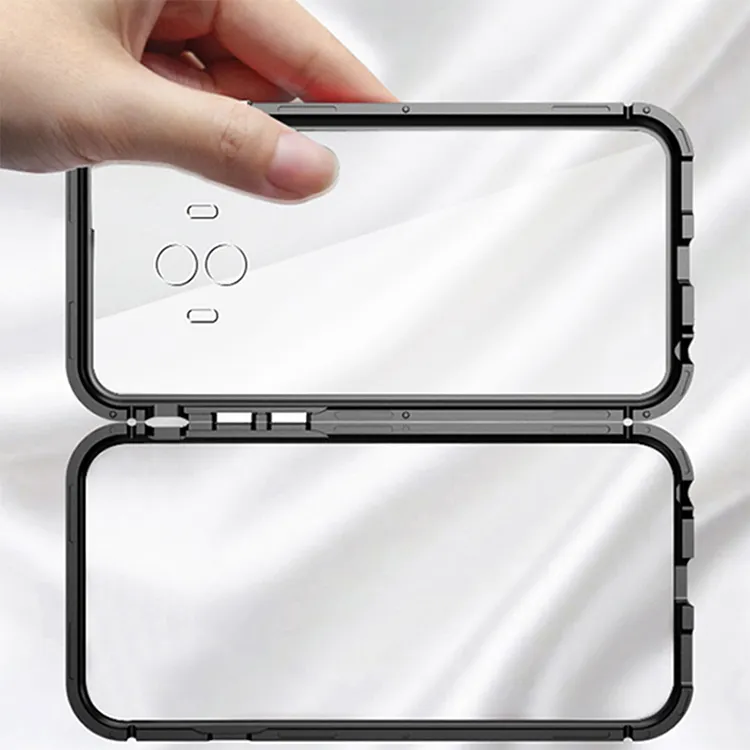 डबल पक्षीय टेम्पर्ड ग्लास के लिए 360 पूर्ण सुरक्षात्मक धातु चुंबकीय फोन के मामले में सैमसंग गैलेक्सी के लिए iPhone X XS अधिकतम s22 अल्ट्रा मामले