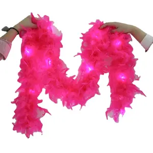 Hot Party Fornitore Personalizzato Led Turchia Boa di Piume/Light Up Boa di Piume di Struzzo Per Le Ragazze