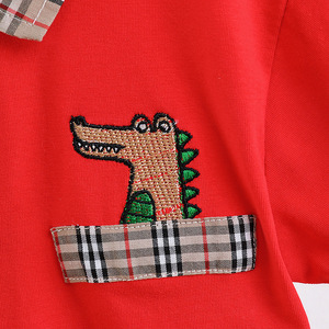 Produits les plus vendus : Costumes pour garçons, vêtements pour enfants, style sport scolaire, avec revers, coutures colorées, lettres et motifs floraux - Product Image 3