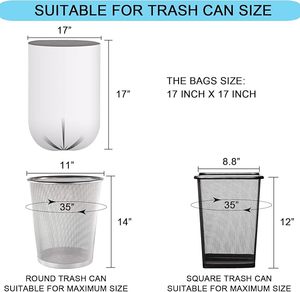 Huamaohengchun 6 Gallon Trash Bags, <b>Small</b> Garbage Bags, Fits 5-6 Gallon <b>Bins</b>, Clear Wastebasket Trash Liners, 75 Counts - Product Image 2