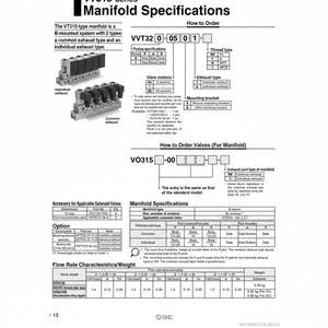 Soupape de collecteur pneumatique SMC VO315V-005DL pièces pneumatiques - Product Image 1