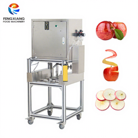 3-in-1 Eenvoudig te bedienen fruit-appelverwerkingsmachine Nieuwe automatische appel schil-, ontpit- en snijmachine voor appelbedrijven