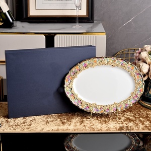 Assiette en céramique en forme de poisson, grande, au design élégant et créatif, vaisselle jetable pour la maison, l'hôtel, le restaurant, dîner, assiette irrégulière - Product Image 2