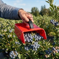 Draagbare handzame plastic zware handmatige bosbessenplukspaan, lichtgewicht, voor tuin, bessen, fruit oogsten, landbouw