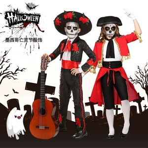 Nouveau Costume <span class=keywords><strong>d</strong></span>'Halloween pour Enfants Jour des Morts Squelette Fantôme Horreur Cosplay Tenue pour Carnaval et Fête pour Enfants - Product Image 1
