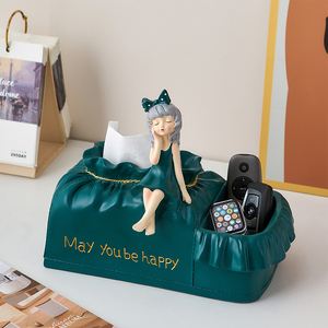 Decorative Accessories Resin Multifunctional Tissue <strong>Box</strong> Bow <strong>Tie</strong> Cat <strong>Storage</strong> <strong>Box</strong> - Product Image 2