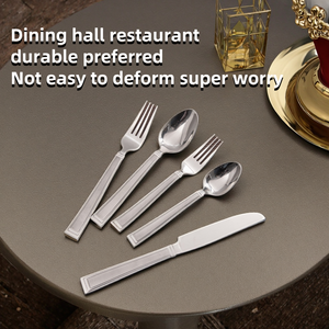 Di alta qualità in acciaio inox antibatterico coltello, forchetta e cucchiaio stoviglie, non facile da arrugginire deformazione, utilizzato in ristorante - Product Image 4