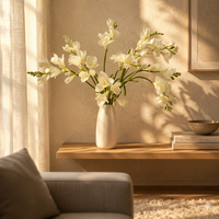 Vase blanc fait main, vase à fleurs de qualité supérieure, décoration d'intérieur, centre de table pour Thanksgiving, mariage, banquet