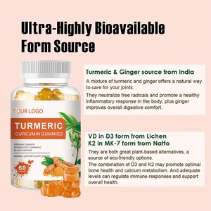 Gummies de Curcuma et Curcumine OEM pour la Santé et l'Énergie des Adultes, 60 Comprimés, 2 Gummies par Dose, Durée de Conservation de 24 Mois - Product Image 5