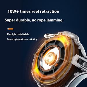 Correa Retráctil para Mascotas de Nylon Ecológico y ABS de Grado Alimenticio, 5 Metros, Diseño Inspirado en <span class=keywords><strong>Koki</strong></span> Golden Hair, Patrón Sólido para Perros Grandes - Product Image 4