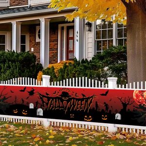 Letrero de Advertencia para Halloween: No Entrar al Jardín, Decoración Espeluznante con Sangre Fingida, Pancarta Larga, Decoración Personalizable - Product Image 6