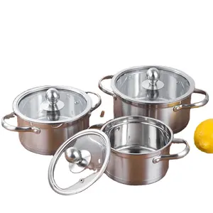 Wholesale high quality multifunctional kitchen utensils Stainless steel cooking pot induction cookware High quality stainless st