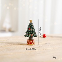 10cm 13,5cm Harz-Kleiner Weihnachtsbaum Tischdekoration-Set mit Verzierungen