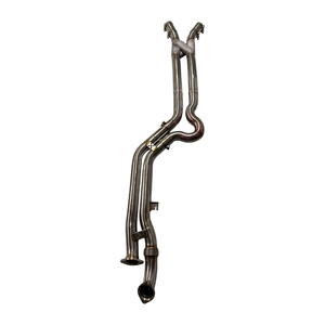 Tuyau intermédiaire en Z en acier inoxydable 304 haute performance Vortex pour échappement égalisé de course universel compatible G80 M3 G82 M4 S58 Valvetronic - Product Image 1