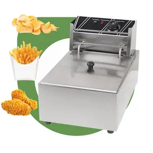 Machine commerciale Friteuse 2*25 Industrielle Puce Banane De Pomme De Terre Professionnelle Complet Friteuse