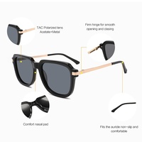 Lunettes de soleil géométriques en acétate de qualité supérieure MS 8509, branches simples, finition soignée, artisanat supérieur, texture luxueuse, élégantes