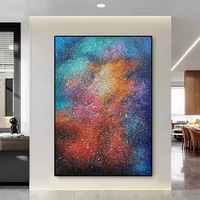 Peinture à l'huile texturée à vagues, œuvre d'art décorative murale, commande de projet d'ingénierie hôtelière, vente en gros personnalisée en usine