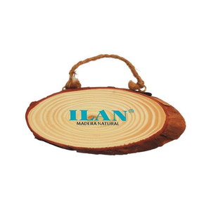 Decorazione in legno naturale Ilan, diametro 20 cm, con manico in corda, per decorazioni domestiche - Product Image 2