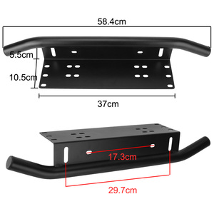 Aluminum Off Road LED Frame Holder Front Bumper License Plate SUV <b>Lamp</b> Holder Universal Mount Bracket - Product Image 2