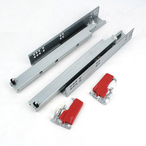 Deslizador telescópico con Clip, montaje inferior clásico, carril de cajón de cierre suave