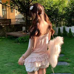 Débardeur en tricot rayé sans manches à volants coupe trapèze pour femme – Léger et tendance pour l'été - Product Image 4