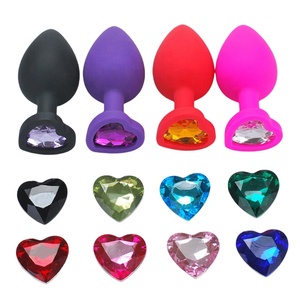 Set de Tapones Anales, Juguetes Sexuales, Entrenador de Sexo Anal, 3 Piezas de Tapones Anales de Silicona con Joyas - Product Image 2