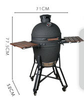 Barbecue Kamado en céramique AUPLEX de 18 pouces, pour restaurant, maison, cuisine extérieure, camping, réunions