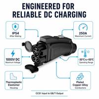 Adaptateur CCS1 vers GB/T DC 250A 1000V 250kW Charge Rapide Convertisseur EVSE IP54 pour Véhicules Électriques Chinois BYD NIO Prise Amérique du Nord États-Unis Mexique