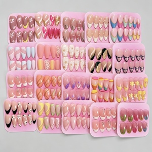 Diseño Mixto, 10 Uds. al por Mayor, <span class=keywords><strong>Uñas</strong></span> Postizas Reutilizables de Alta Calidad, Lindas, Francesas, Simples, 3D, Forma Ataúd, Cuadradas, Acrílicas, a Presión - Product Image 4