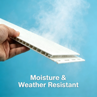 Panneau mural et de plafond en PVC imperméable, anti-moisissure, résistant à l'humidité, revêtement pour salle de bain, ferme, lavage de voitures, usage intérieur à forte humidité